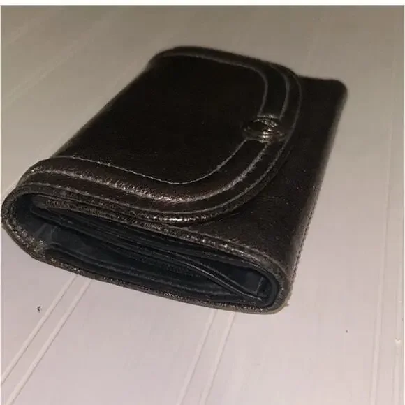 Coach Metallic Wallet Glitter Shiny Sparkle! Very Nice - Picture 4 of 6